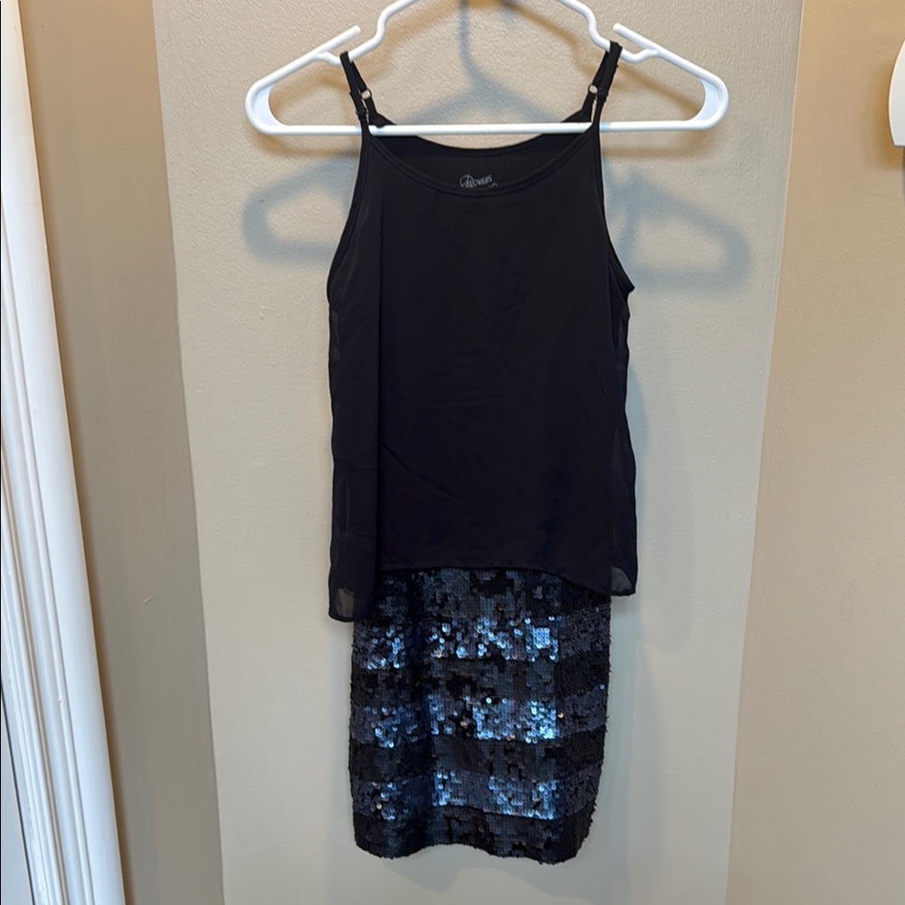 Flowers by Zoe black sequin dress size XL Girls new with tags